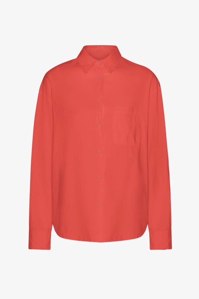 BLUSE ORGANIC OVERSIZED SHIRT RED TANGERI