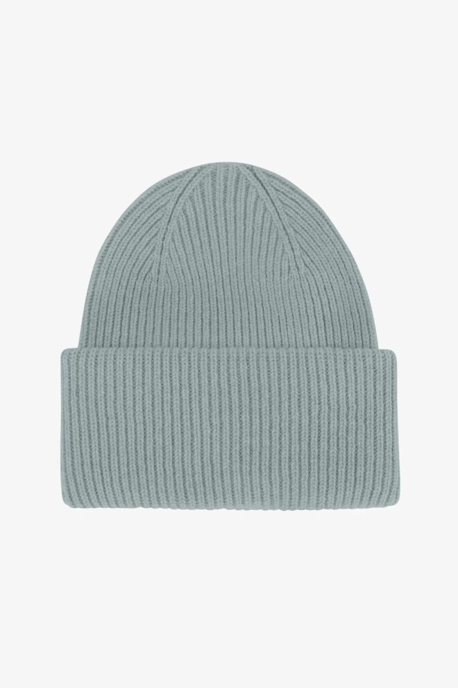 MÜTZE MERINO WOOL HAT STEEL BLUE