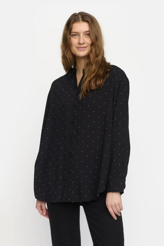 BLUSE SRMARGOT DOT SHIRT BLACK