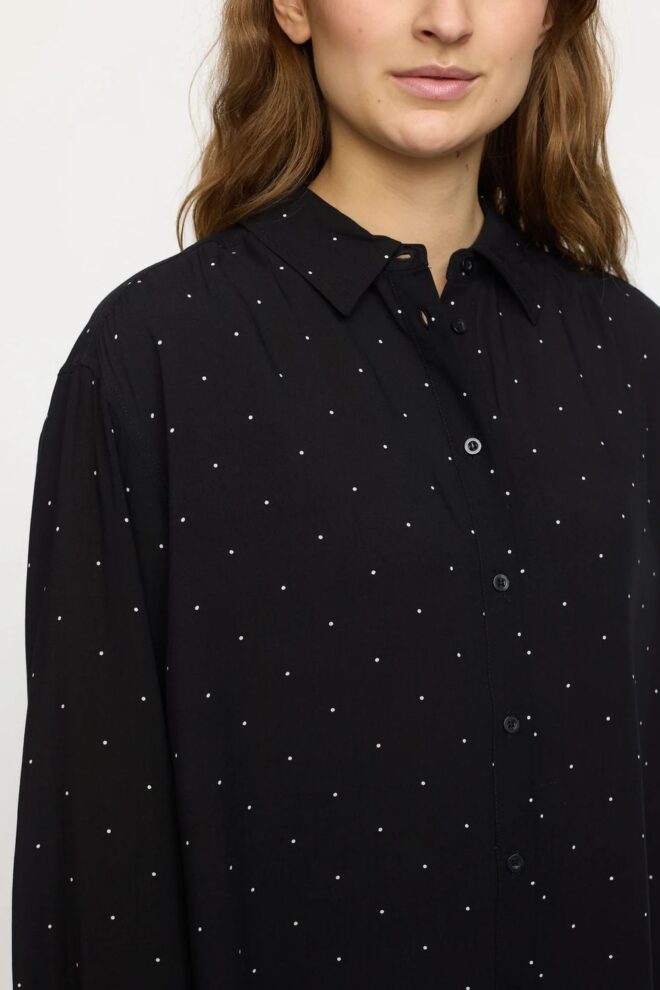 BLUSE SRMARGOT DOT SHIRT BLACK