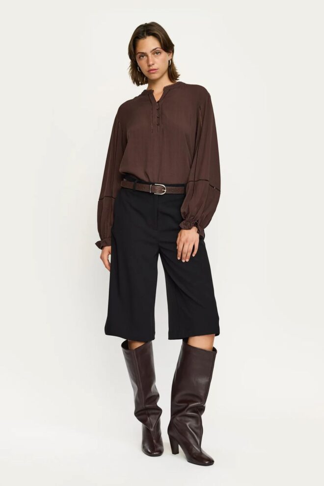 BLUSE SREDWINA BLOUSE COFFEE