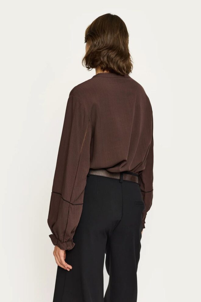 BLUSE SREDWINA BLOUSE COFFEE