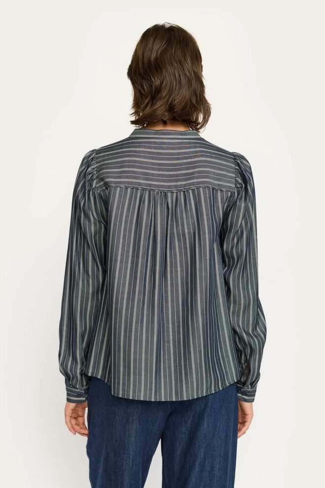 BLUSE SRCHARLOTTE BLOUSE NAVY STRIPE