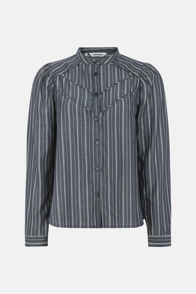 BLUSE SRCHARLOTTE BLOUSE NAVY STRIPE