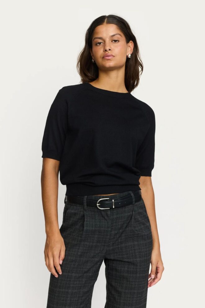 PULLOVER SRMARLA SS O-NECK BLACK