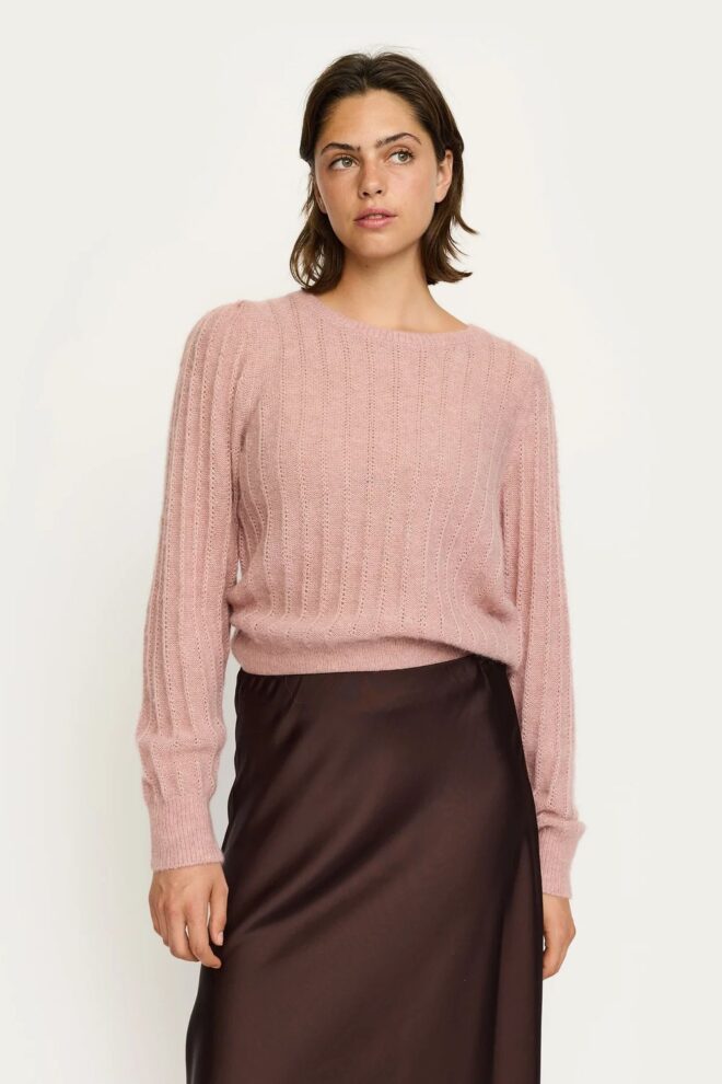 PULLOVER SRTONES KNIT MISTY ROSE