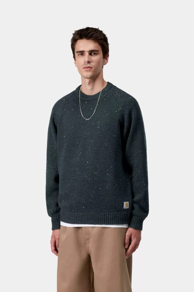 SWEATSHIRT ANGLISTIC SWEATER DEEP LAGOON
