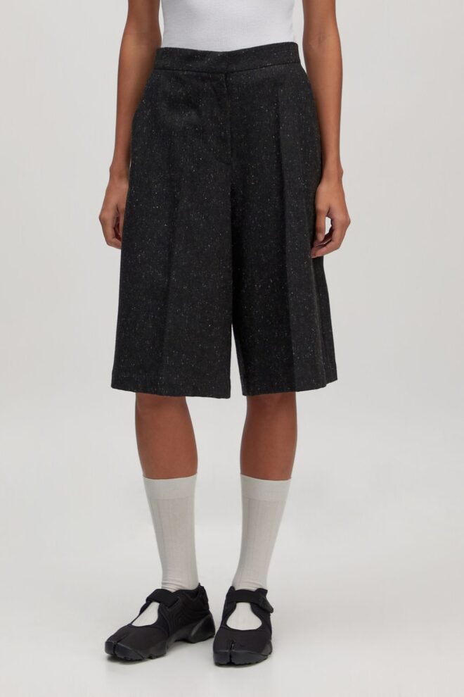 SHORT YESSICA WOOL BERMUDA DARK GREY