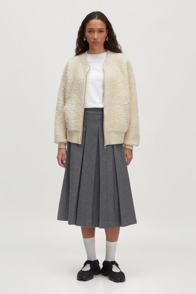 WESTE SINDY WOOL CARDIGAN GARDENIA