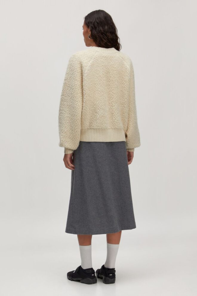 WESTE SINDY WOOL CARDIGAN GARDENIA