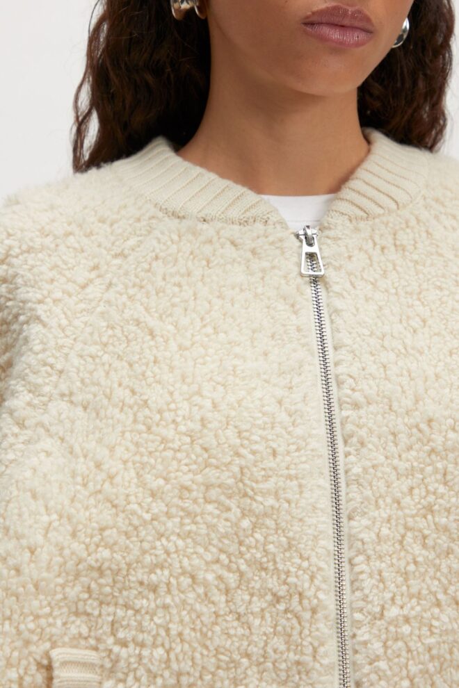WESTE SINDY WOOL CARDIGAN GARDENIA
