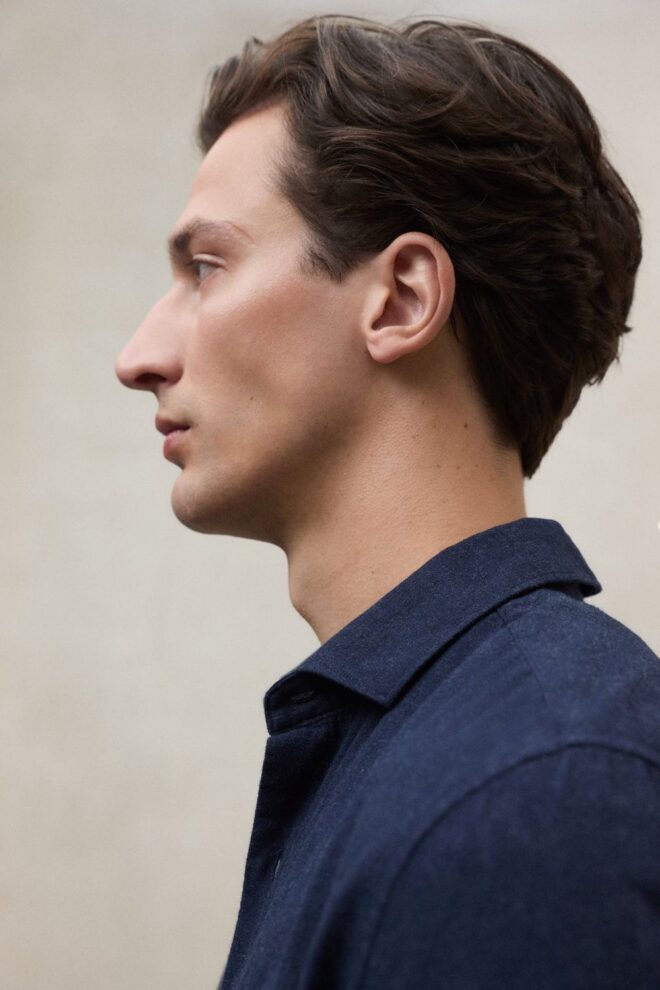 HEMD FELIPEALF NAVY MELANGE