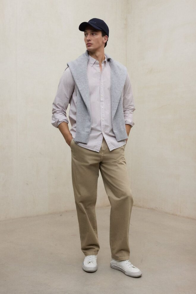 HEMD ANTONIOALF WHITE BURGUNDY