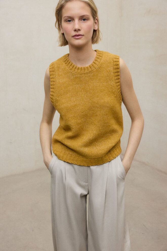 PULLUNDER MAPLEALF KNIT PEANUT