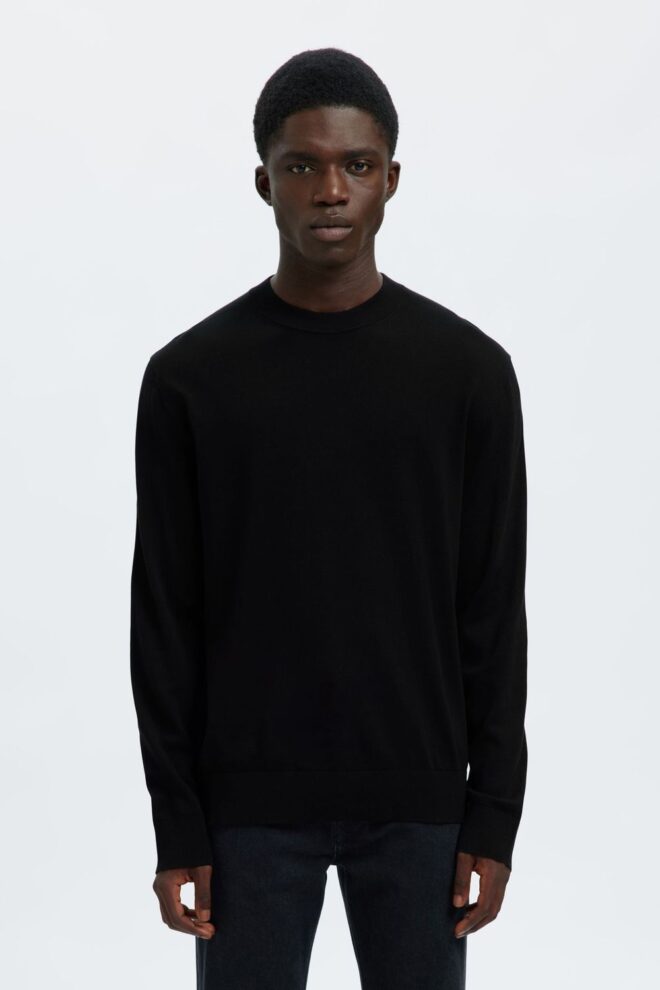 PULLOVER 16099817 SLHTORINO LS BLACK