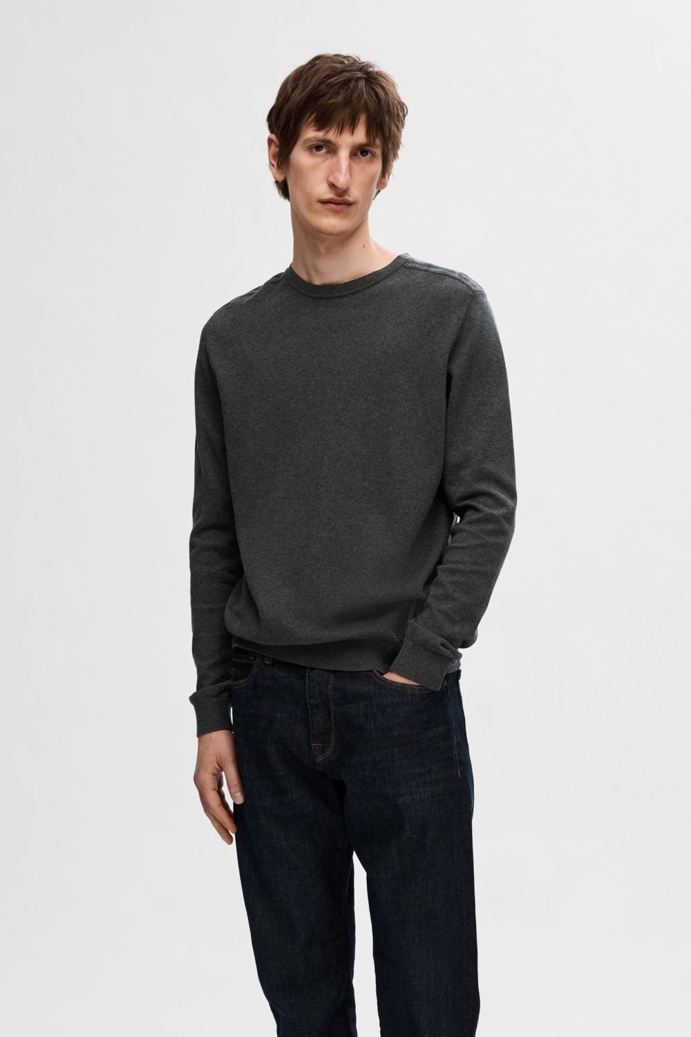 16074682 SLHBERG CREW NECK ANTHRA1.jpg