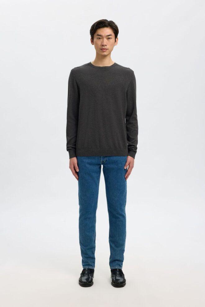 PULLOVER 16074682 SLHBERG CREW NECK ANTHRA