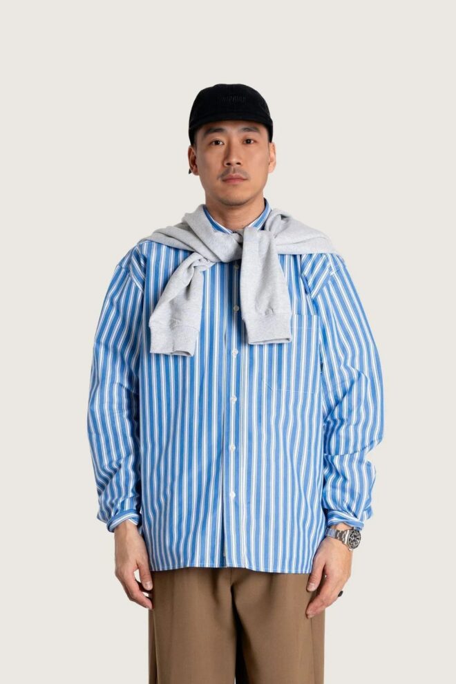 HEMD WBBUZO CLASSIC SHIRT BLUE STRIPE