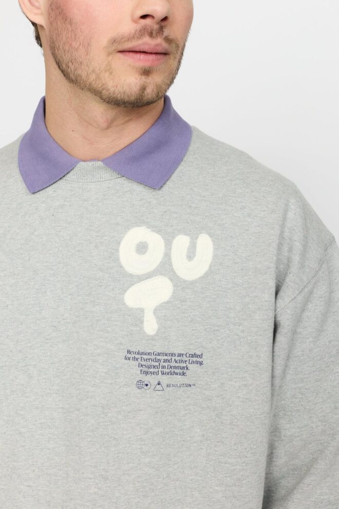 SWEATSHIRT 2802 GREY MELANGE