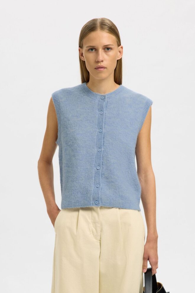 WESTE 16098808 SLFLULU SL BLUTTON CASHMER