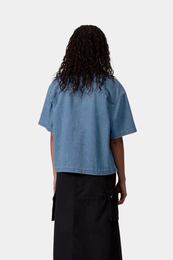 BLUSE W´S/S LOVILIA SHIRT BLUE