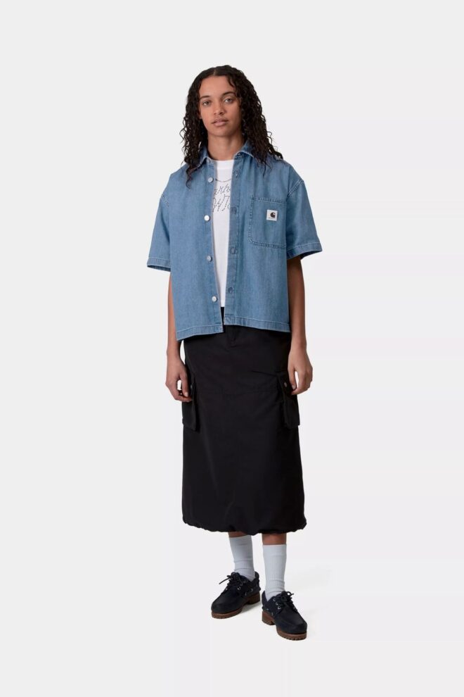 BLUSE W´S/S LOVILIA SHIRT BLUE
