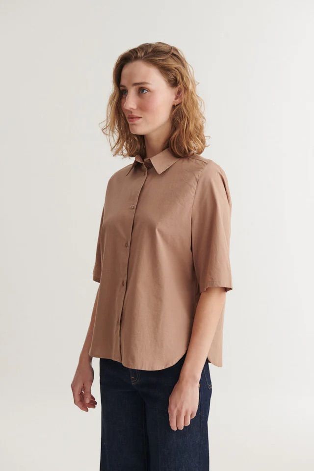 BLUSE SILJE SS SHIRT PORTOBELLA