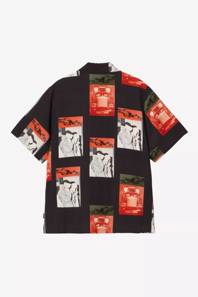 HEMD S/S SEAN HAMILTON PRINT BLACK