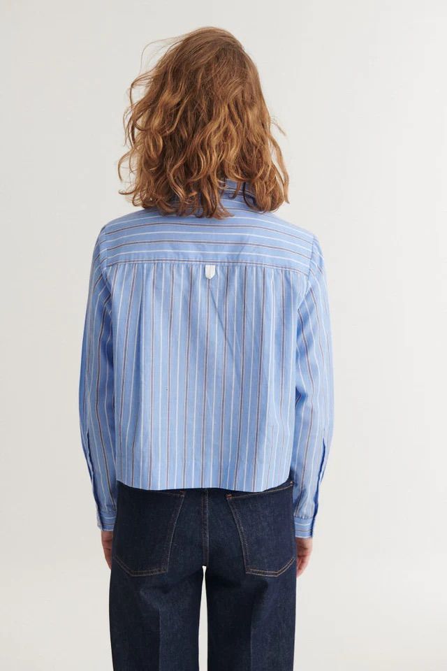 BLUSE SIBA CROPPED SHIRT FROZEN FJORD