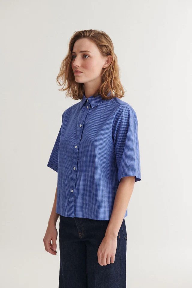 BLUSE CHANE SS SHIRT SODALITE BLUE