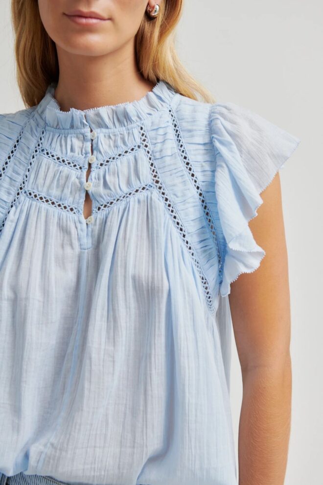 BLUSE GAYA TOP CASHMERE BLUE