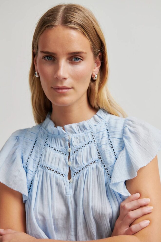 BLUSE GAYA TOP CASHMERE BLUE