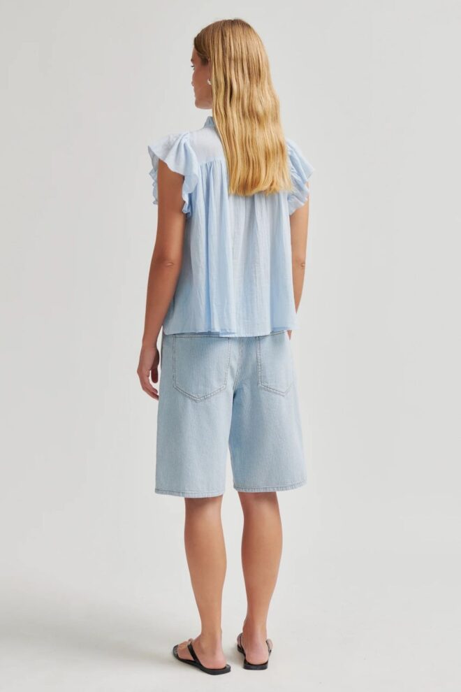 BLUSE GAYA TOP CASHMERE BLUE