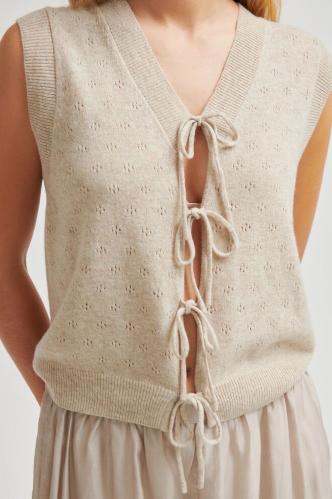 WESTE AMALA KNIT VEST TAUPE