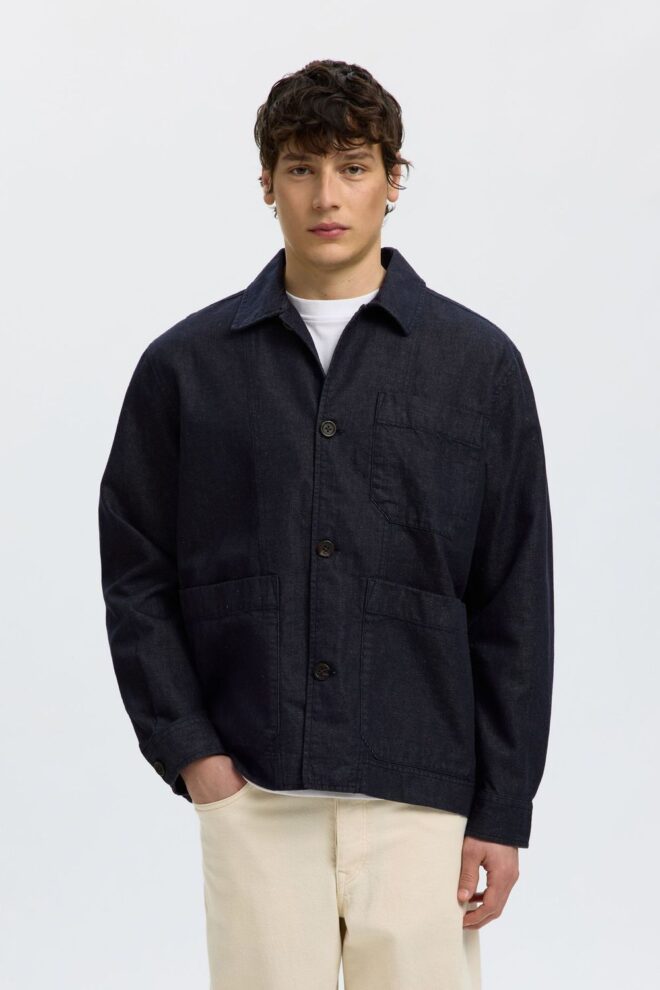 HEMD 16102706 SLMFRANK DENIM DARK BLUE
