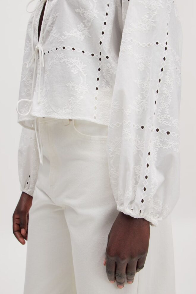 BLUSE LISANNE BLOUSE OPTICAL WHITE
