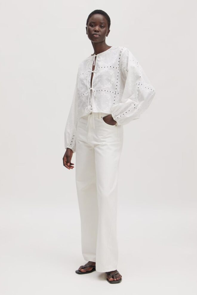 BLUSE LISANNE BLOUSE OPTICAL WHITE