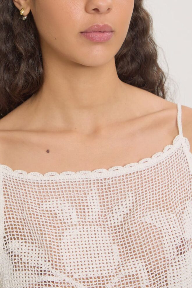 SHIRT NILO CROCHET TOP WHITE