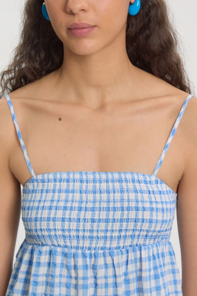 KLEID AITANA DRESS BLUE*WHITE