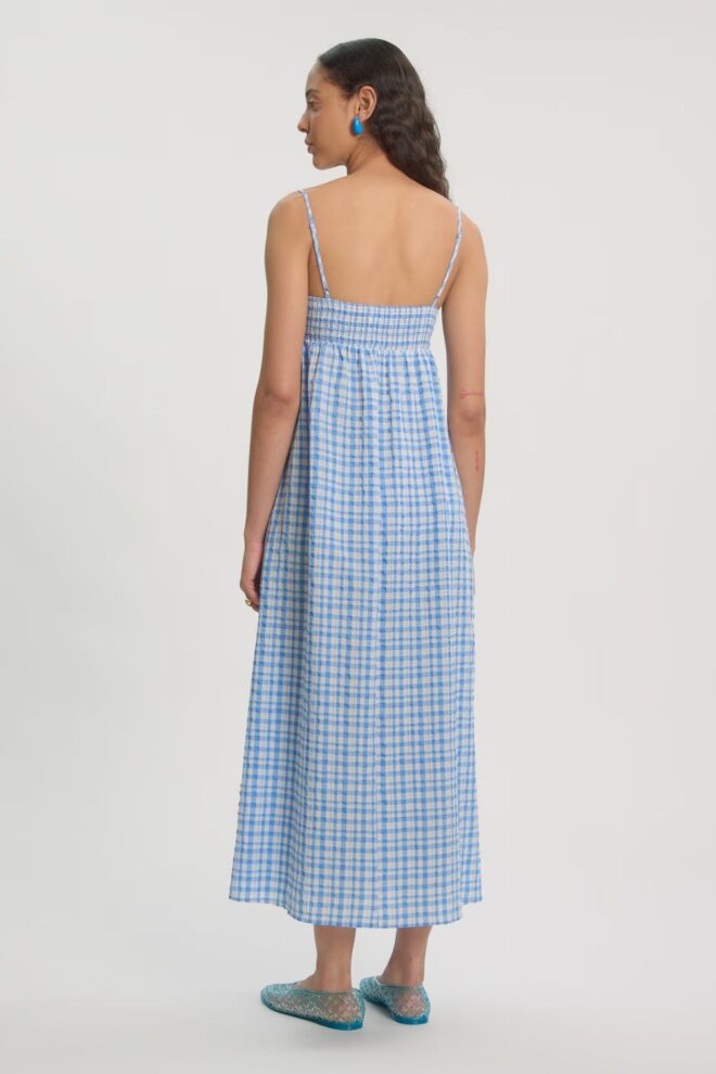 KLEID AITANA DRESS BLUE*WHITE