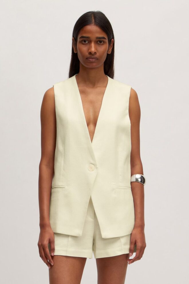 WESTE WILLOW VEST DOUBLE CREAM