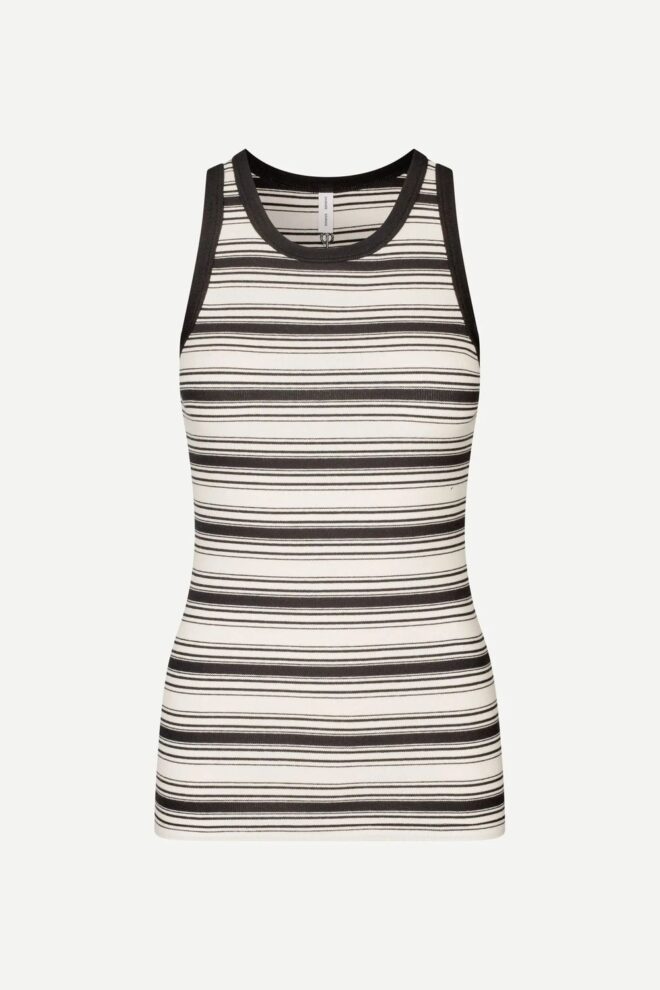 SHIRT ALEXO TANK 7542 EGRET STRIPE