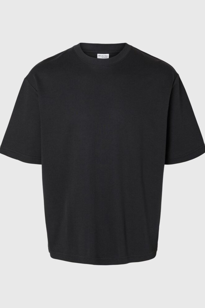 SHIRT 16094143 SLMLOOSEOSCAR SS BLACK