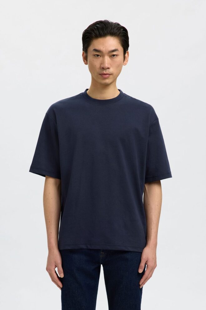 SHIRT 16094143 SLMLOOSEOSCAR SS SKY CAPTA