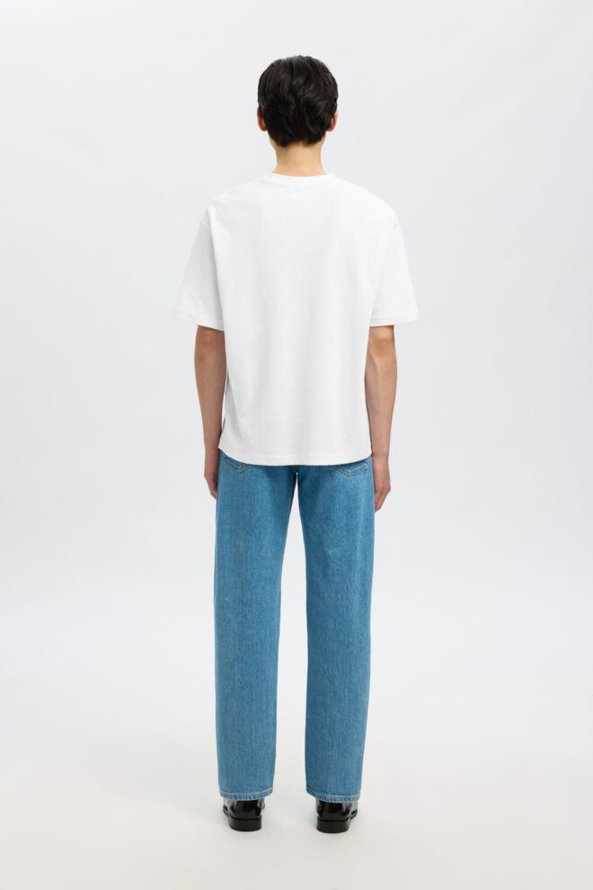 SHIRT 16094143 SLMLOOSEOSCAR SS BRIGHT WH
