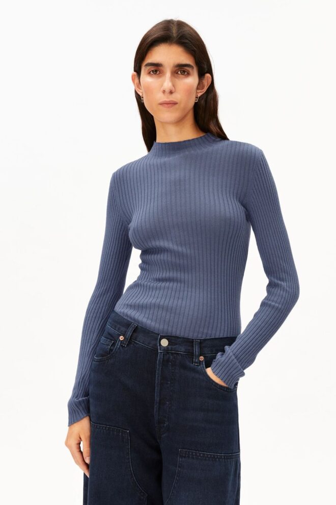 SHIRT 10253015 ALAANIA KNIT 3636 DUSTY MO