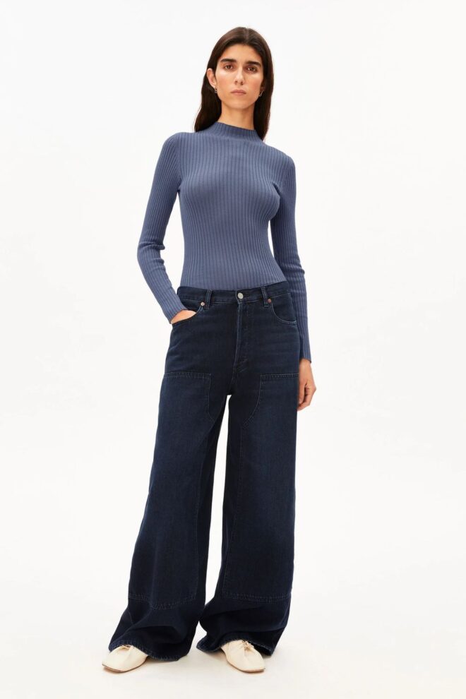 SHIRT 10253015 ALAANIA KNIT 3636 DUSTY MO