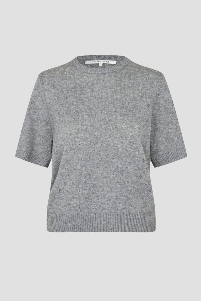 PULLOVER AMALA KNIT SS MID GREY MEANGE