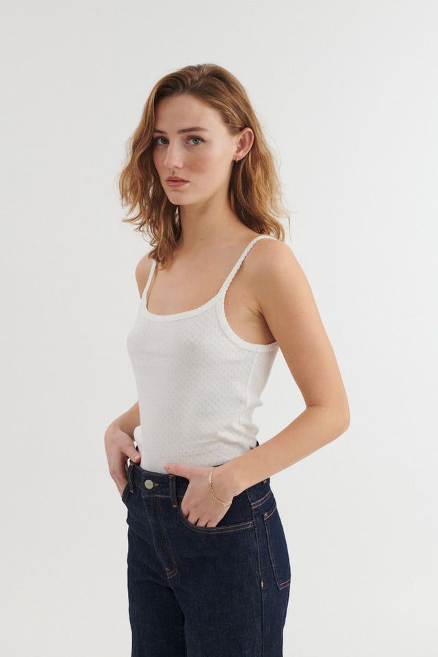 TOP ARENSE STRAP TOP WHITE