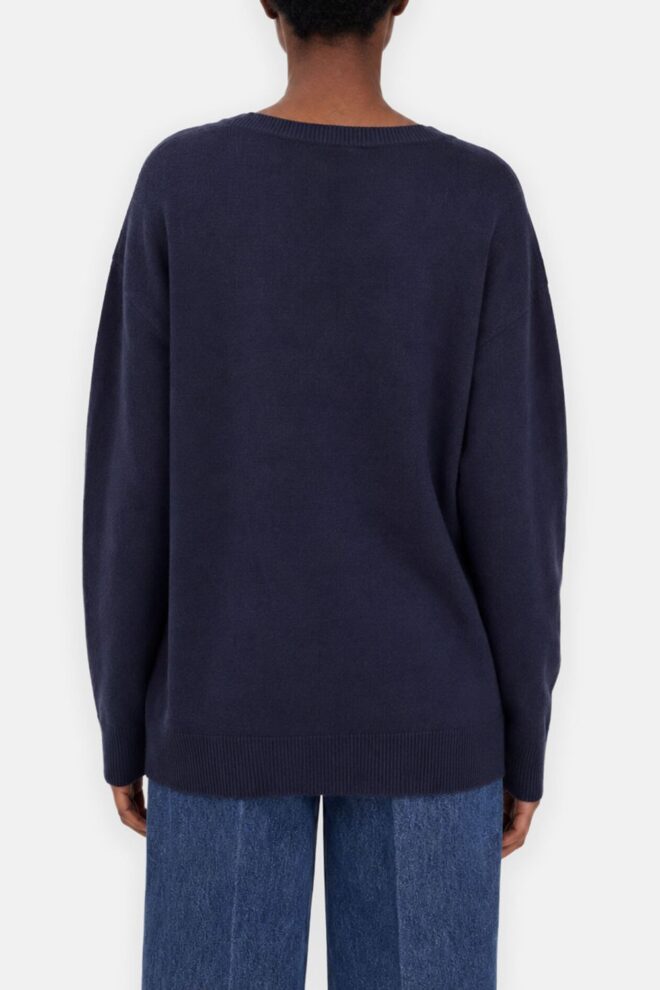 PULLOVER 32549 SOFT WOOL V-NECK 2830 NAVY